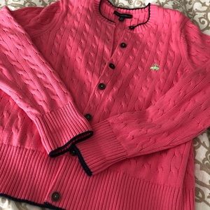 Pink Brooks Brother button down sweater/ Cardigan